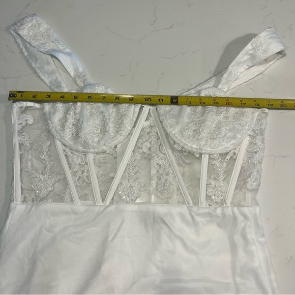 Lulu’s Coveted Delight White Sequin Corset Mini Dress Xl - Picture 12 of 14